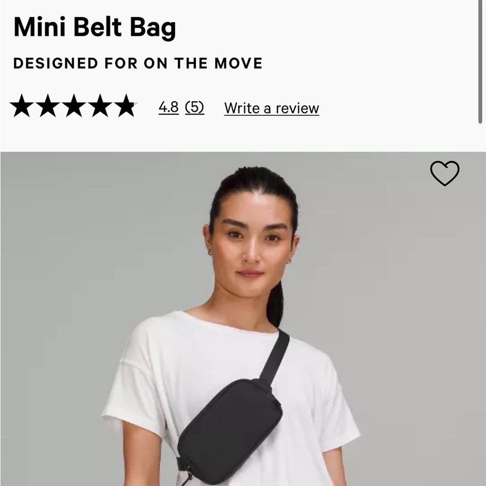 Lululemon Black Mini Belt Bag Crossbody
Fanny Pack